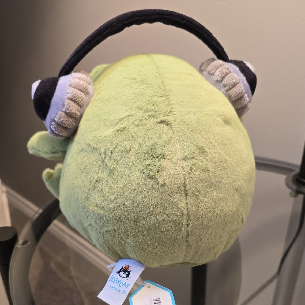 Jelly Cat Grump Frog With Headphones - Picture 3 of 4